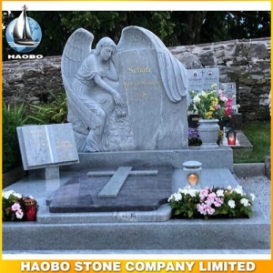 Carved Angel Headstones With Viscont White Granite