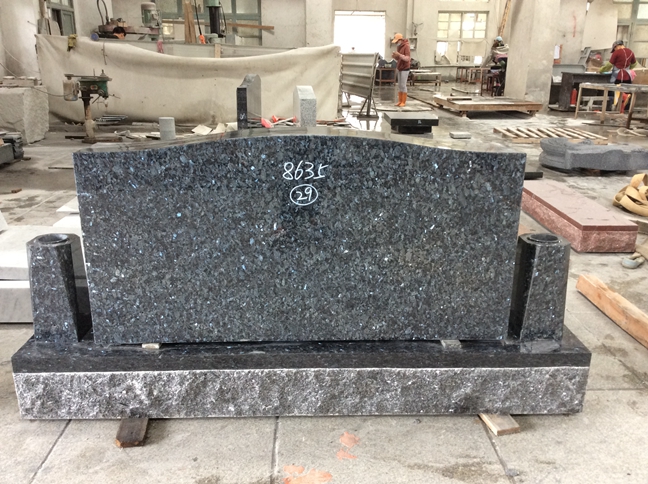 Blue Pearl Granite Monument