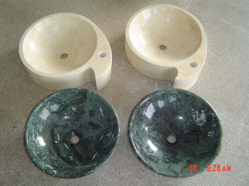 Green Marble Bathroom Basins