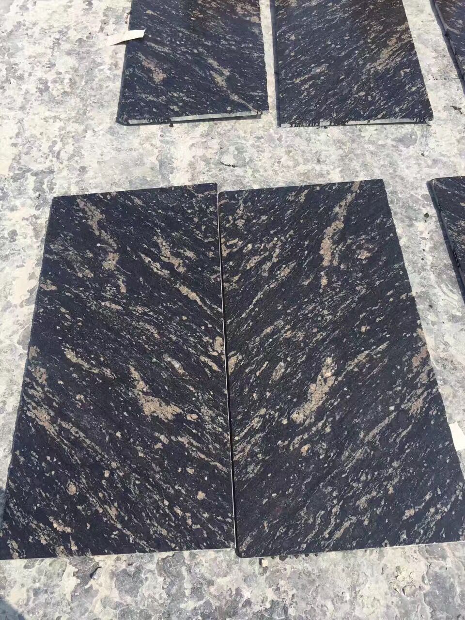 Best Black Granite With Brown And Red Vein Tile