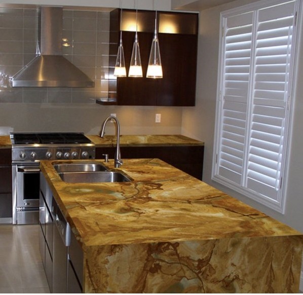 Palomino Granite Kitchen Countertop