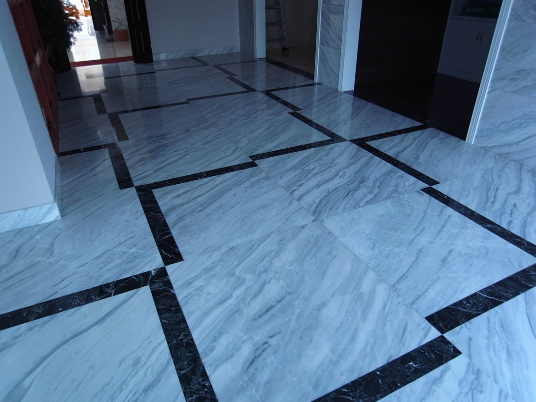 Picasso White Marble Tile