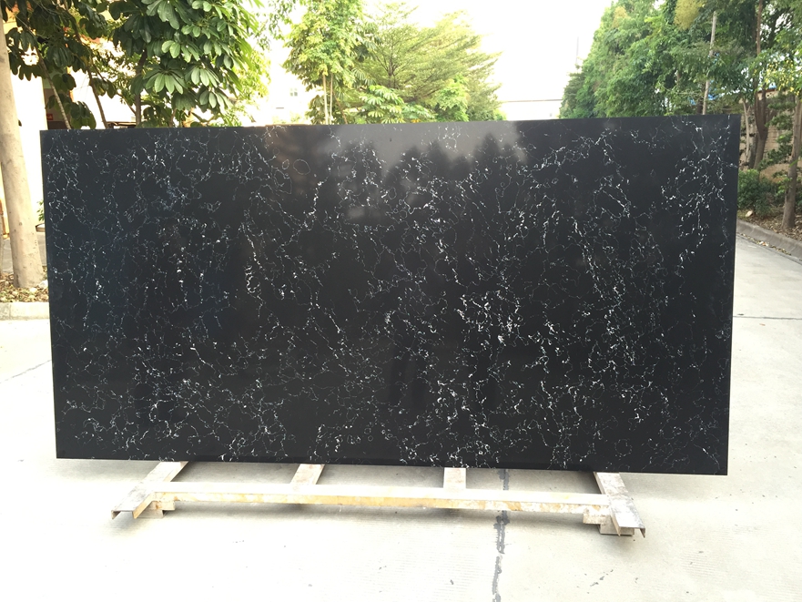 Black Quartz Slab 