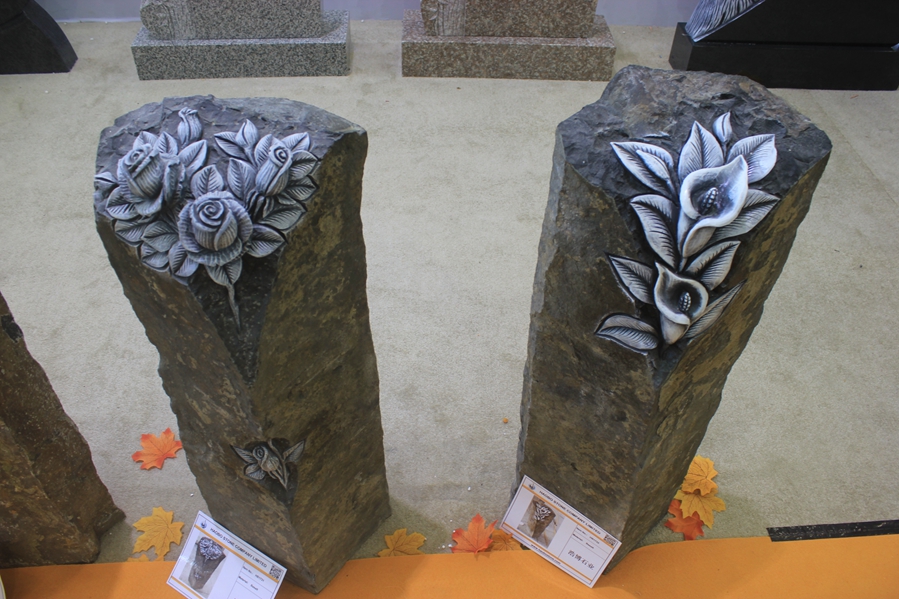 Carved Rose Basalt Monument