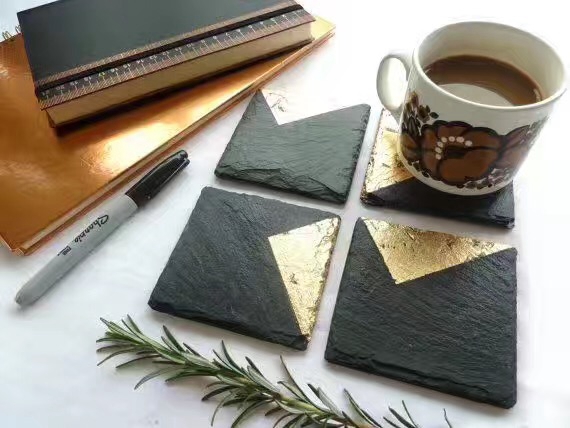 Black Serving Slate Plate