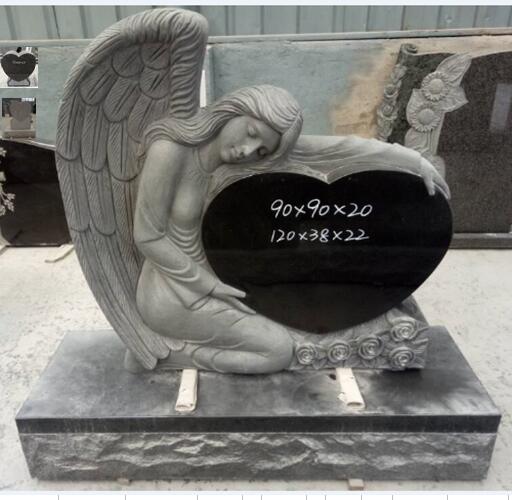 Shanxi Black Granite Angel Monument