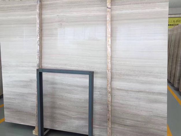 White Wood Grain Marble Slab