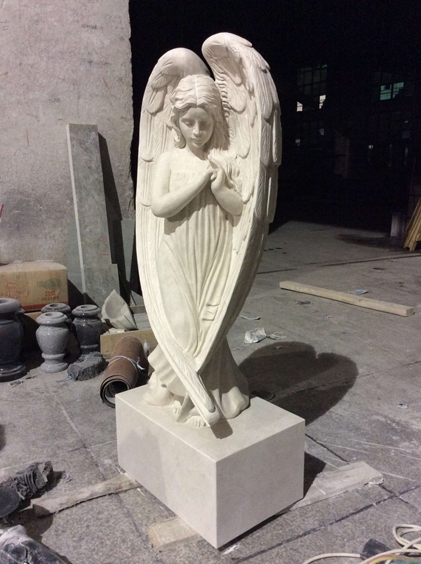 Carved Stone Angel Statue