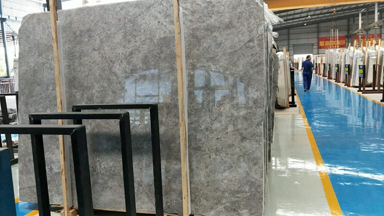 Dora Cloud Grey Marble Slab