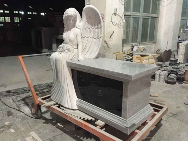 Angel Bench Headstone 