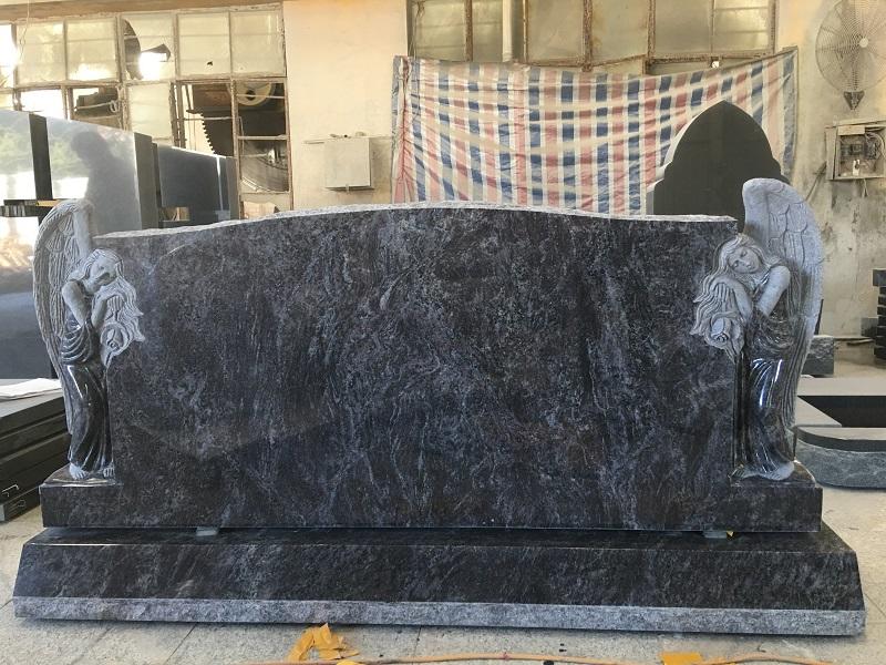 Bahama Blue Granite Headstone