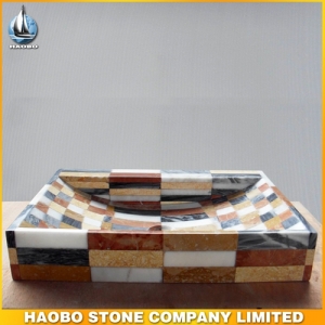 Multicolor Marble Polished Bathroom Basins