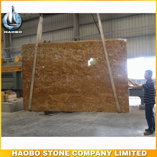 Cheap Beautiful Imperial Gold Granite Slab Available In 2cm 3cm
