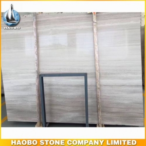 White Wood Grain Marble Slab