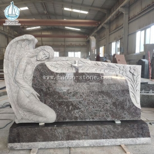 Bahama Blue Granite Angel Tombstone HAOBO-STONE