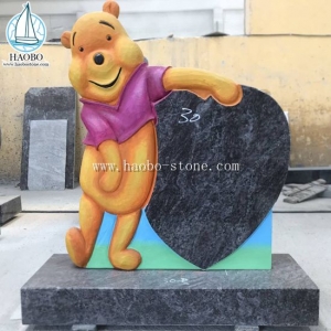 Granite Stone Teddy Bear Baby Headstone HAOBO-STONE