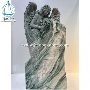 Norway Green Granite Angel Tombstone HAOBO-STONE