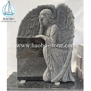 Blue Moon Granite Angel Carving Headstone HAOBO-STONE